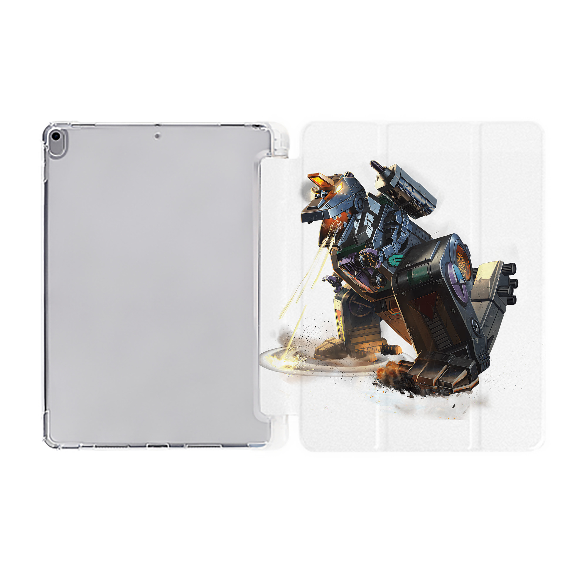 （画像用） Transformers トランスフォーマー IPad ケース ペン収納付き 三つ折りスタンド PUレザー×シリコン 対応機種9.5/10.5/10.9インチ
